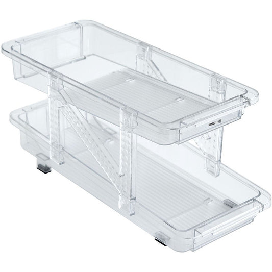 2-Laags Blikjesorganizer – Zwaartekracht Gestuurde Opbergoplossing voor Frisdrankblikjes – Breedte Verstelbaar, Eenvoudige Montage - Blikjeshouder