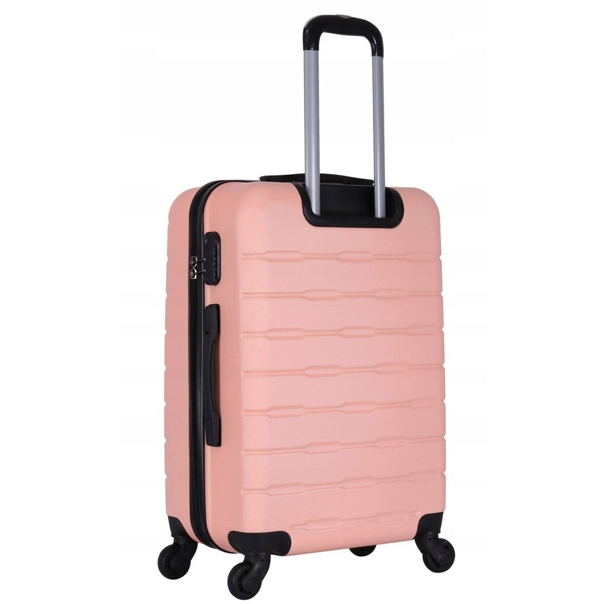 3-Delige Harde Kofferset – ABS – Lichtroze – 360° Zwenkwielen – Maat S/M/L