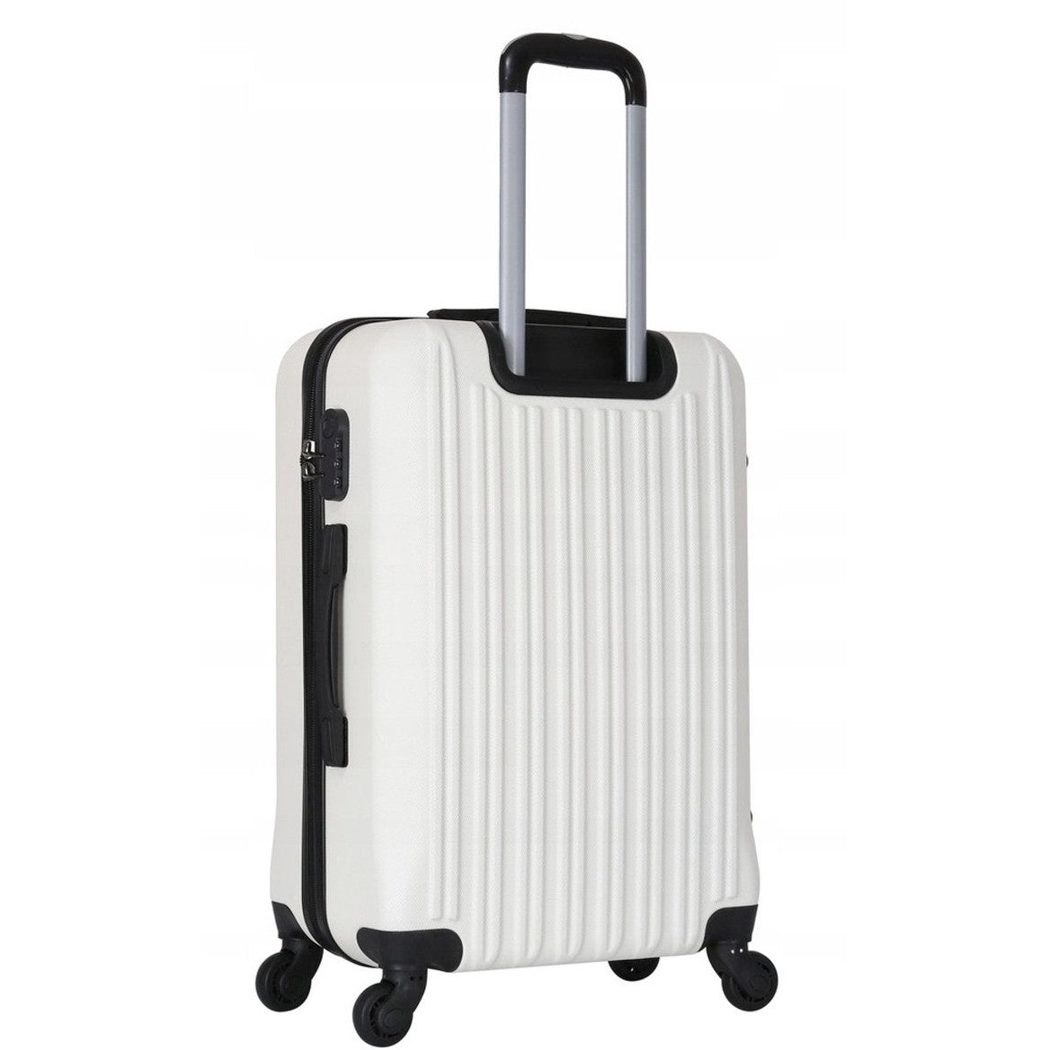 3-Delige Kofferset Wit – Harde ABS Trolleys met 360° Wielen en Cijferslot – Lichtgewicht Reiskoffers (S/M/L)