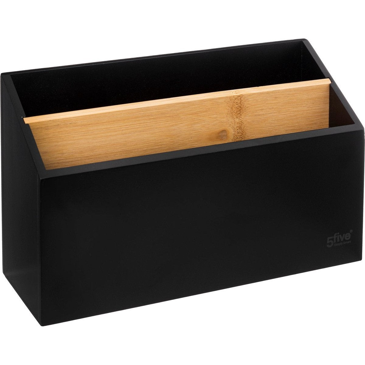 5Five Bava bureau organizer - 25 CM - Bamboe - Zwart