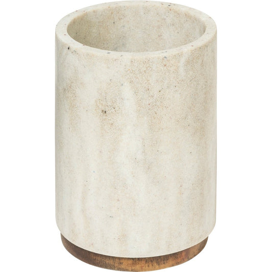 5Five Como Tandenborstelhouder - Marmereffect - Ø7xH11cm - Beige
