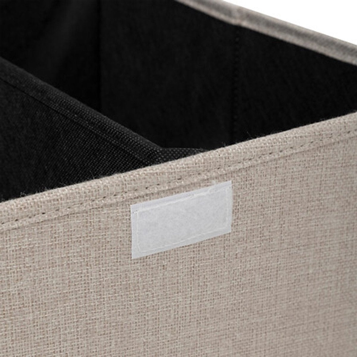 5Five Eureka sorteer wasmand - 74 liter - beige - 37 x 37 x 60 cm - MDF/Polyester stof - met afsluitklep