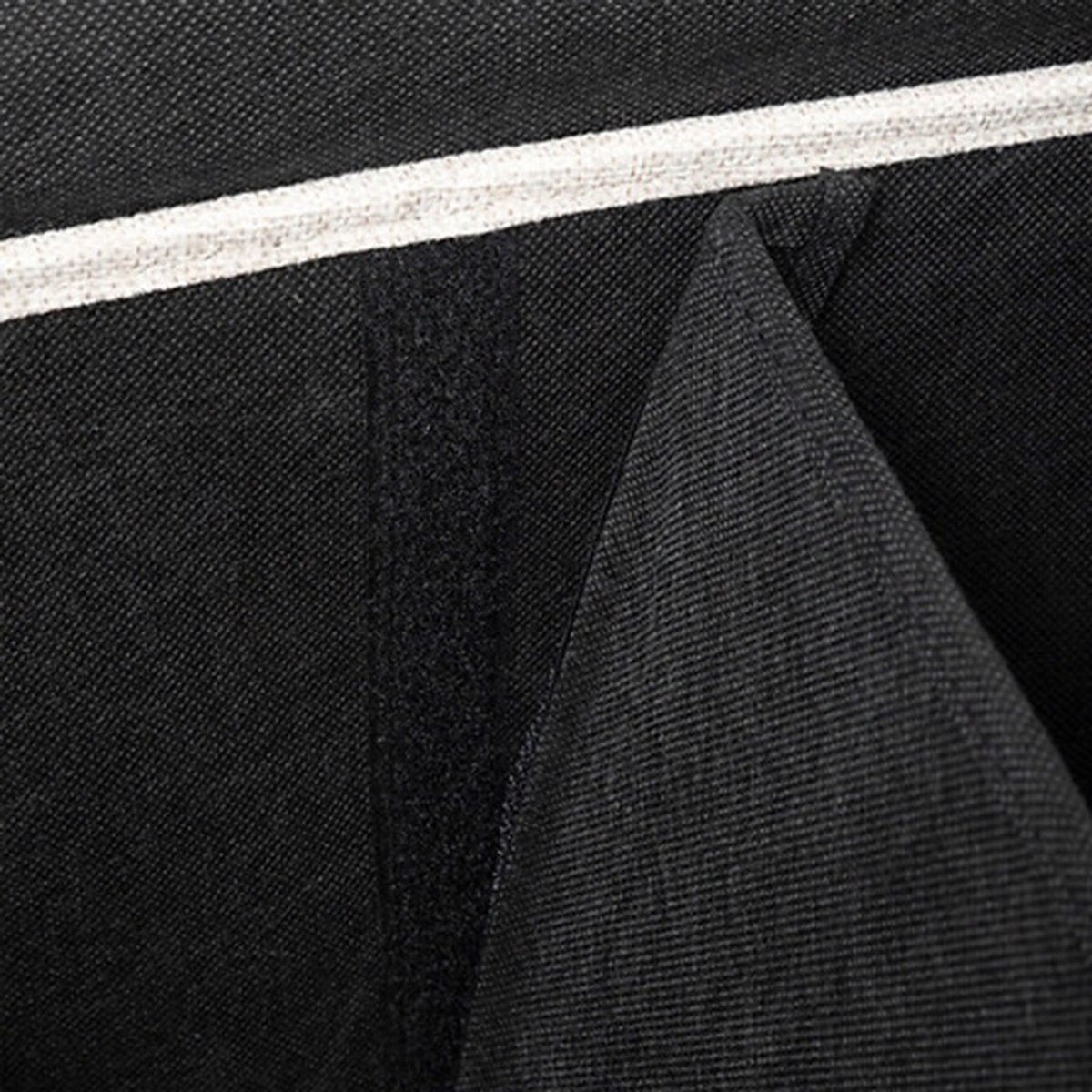 5Five Eureka sorteer wasmand - 74 liter - beige - 37 x 37 x 60 cm - MDF/Polyester stof - met afsluitklep