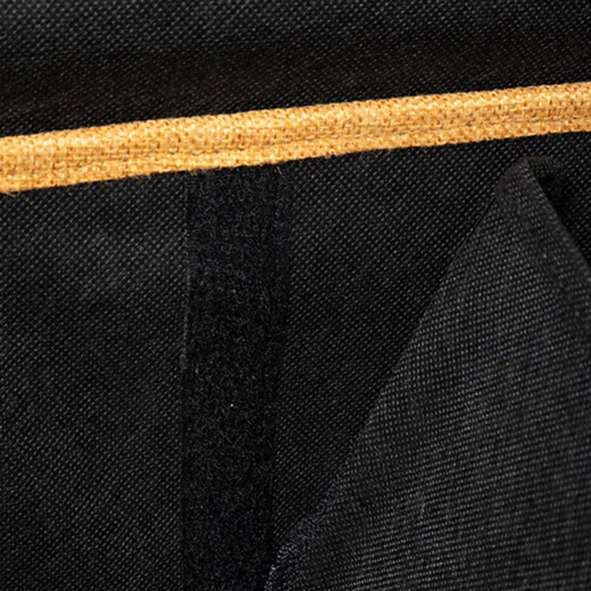 5Five Eureka sorteer wasmand - 74 liter - okergeel - 37 x 37 x 60 cm - MDF/Polyester stof - met afsluitklep