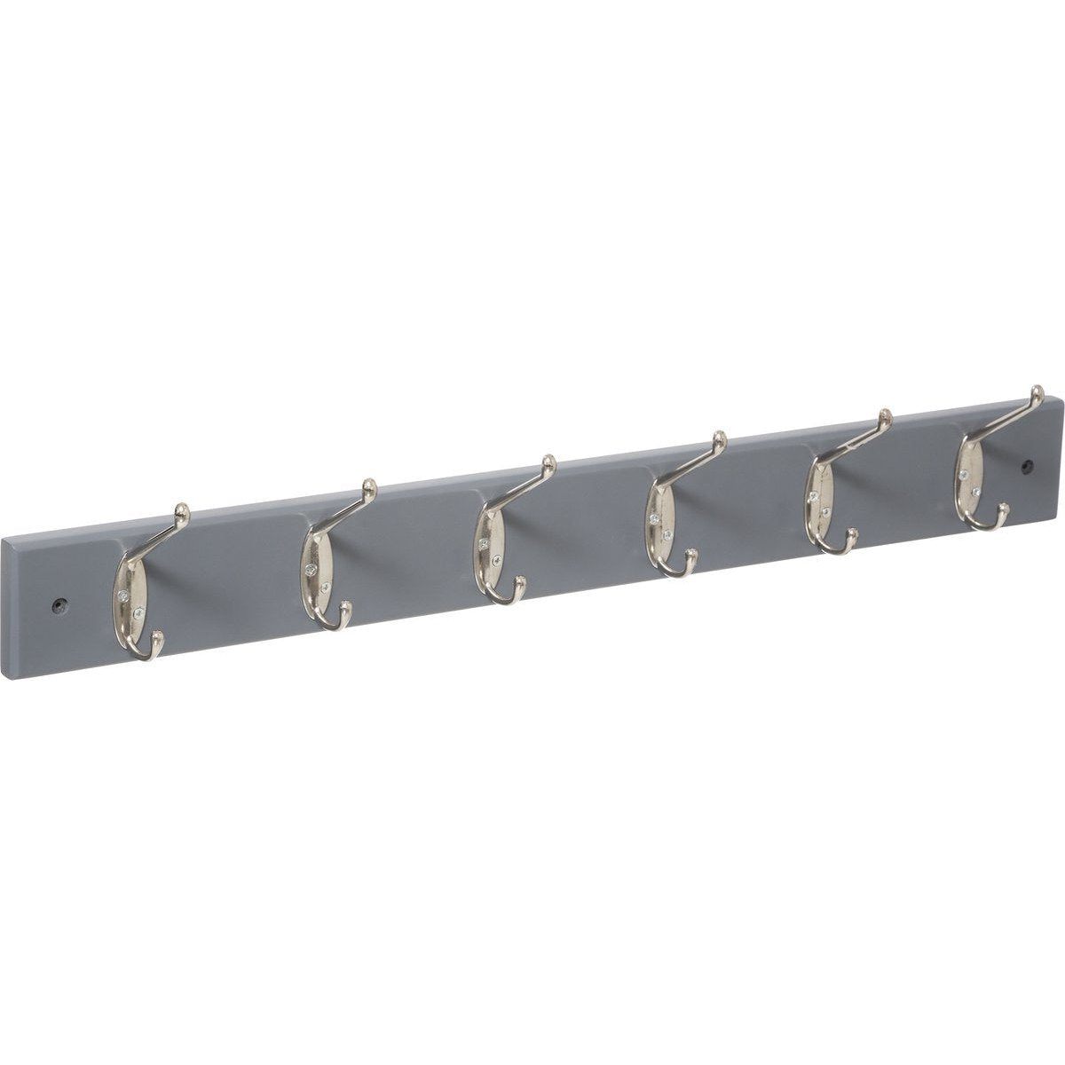 5Five Kapstok - voor wand/muur - grijs - 6-haaks wandkapstok - MDF/ijzer - 58 x 9 cm