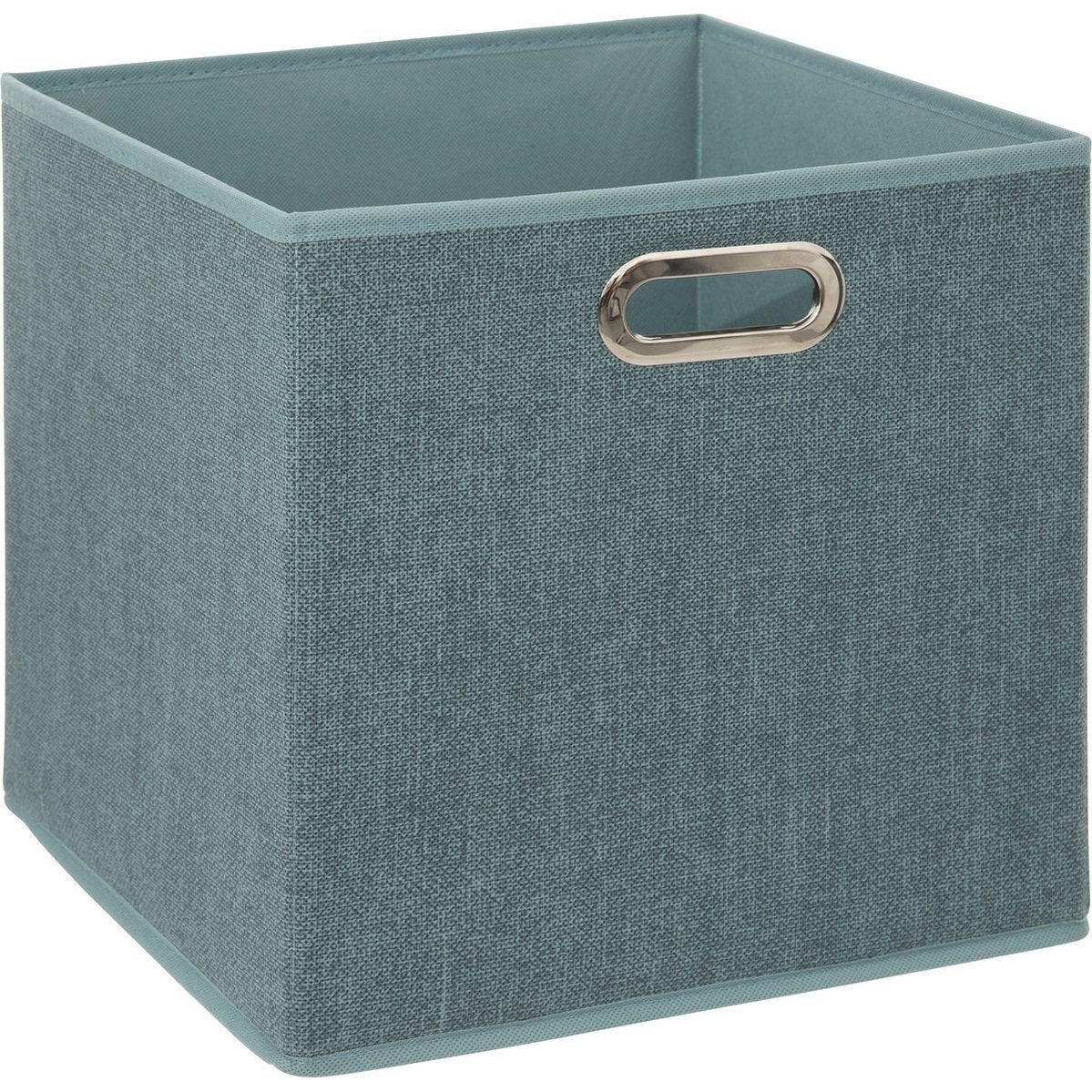 5Five Opbergmand/kastmandje - IJsblauw - 31 x 31 x 31 cm - 29 liter - Vakkenkast manden - Stof met versterkte bodem - Opvouwbaar