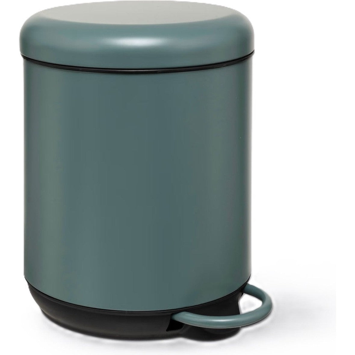 5Five Prullenbak/pedaalemmer Savona - metaal/kunststof - 5L - ficus groen - D20 x H27 cm - met binnenbak