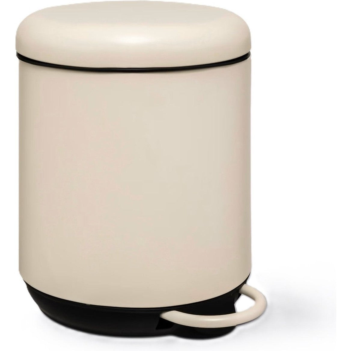 5Five Prullenbak/pedaalemmer Savona - metaal/kunststof - 5L - ivoor - D20 x H27 cm - met binnenbak