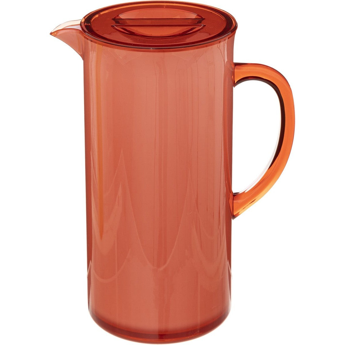 5Five Sapkan/schenkkan karaf - rood - met deksel - 1950 ml - kunststof - Limonade/water