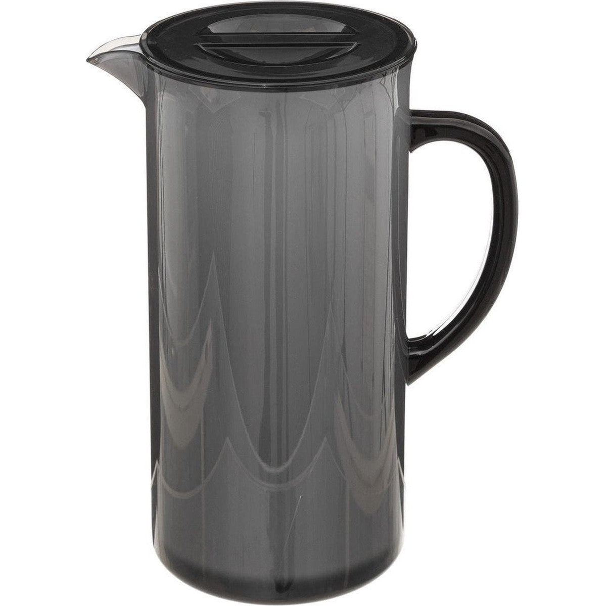 5Five Sapkan/schenkkan karaf - zwart - met deksel - 1950 ml - kunststof - Limonade/water