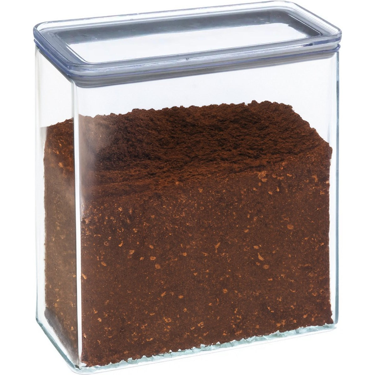 5Five Voorraadpot - keuken/voedsel - kunststof - 3000 ml - luchtdichte deksel - transparant - 20 x 10 x 20 cm