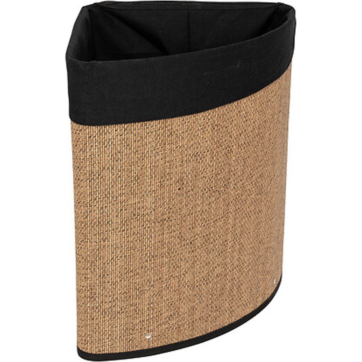 5Five Wasmand - bamboe hout - met deksel - naturel - 50 x 37 x 50 cm - 48 liter - opvouwbaar