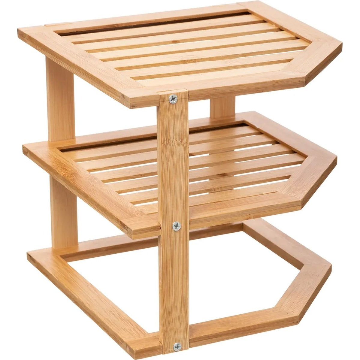 5Five keukenrek/opbergrek/aanrecht organizer - 26 x 23 x 26 cm - bamboe hout