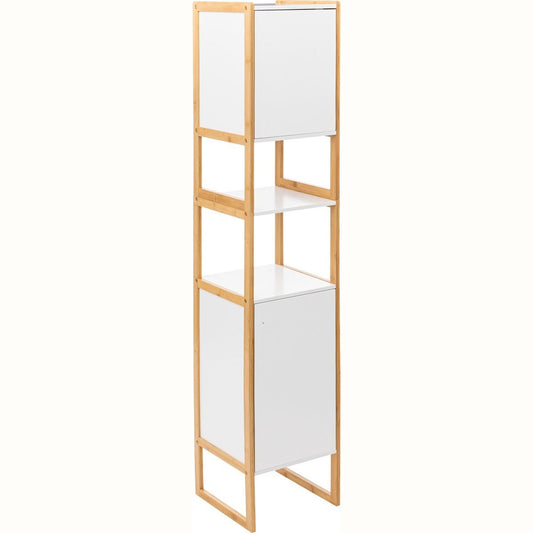 5five Natureo Hoge Badkamerkast 33x33x170 cm met legplanken - Wit