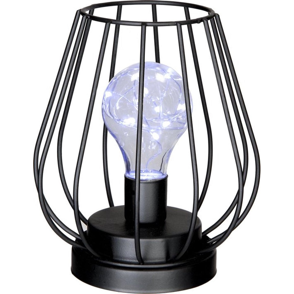 Atmosphera Art Deco tafellamp - zwart ijzerdraad model - incl. lamp
