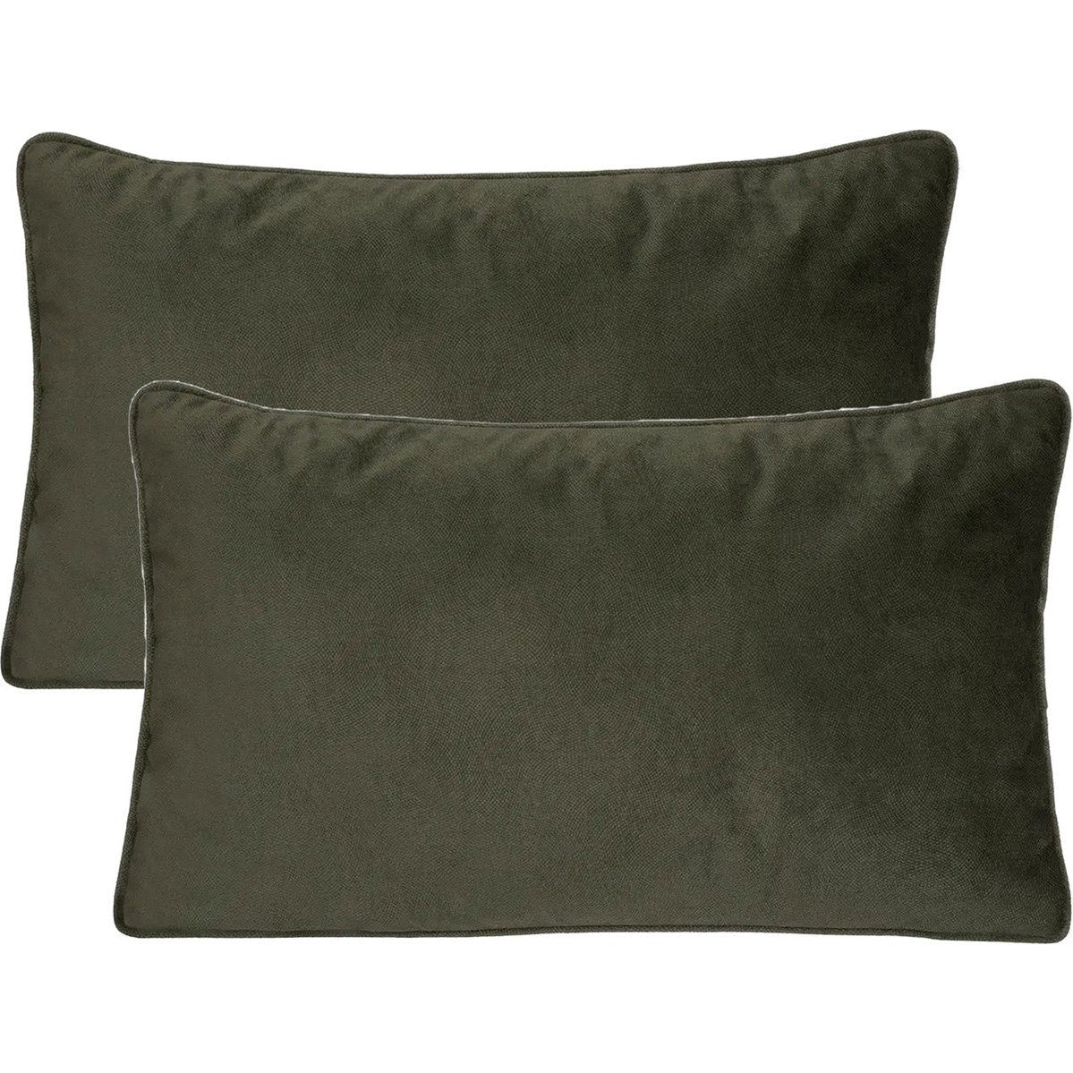 Atmosphera Bank/sierkussens Sophia - 2x stuks - 30 x 50 cm - polyester met rits