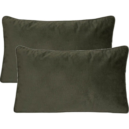 Atmosphera Bank/sierkussens Sophia - 2x stuks - 30 x 50 cm - polyester met rits