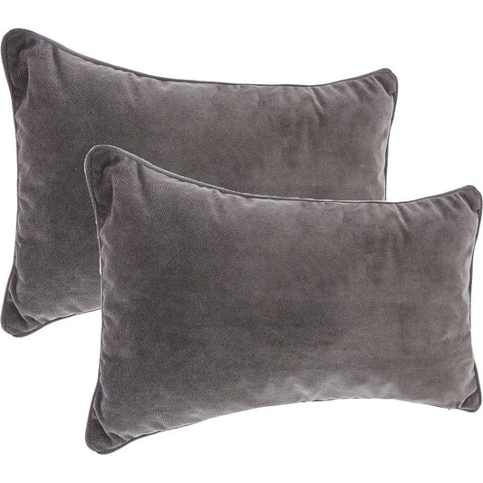 Atmosphera Bank/sierkussens Sophia - 2x stuks - 30 x 50 cm - polyester met rits