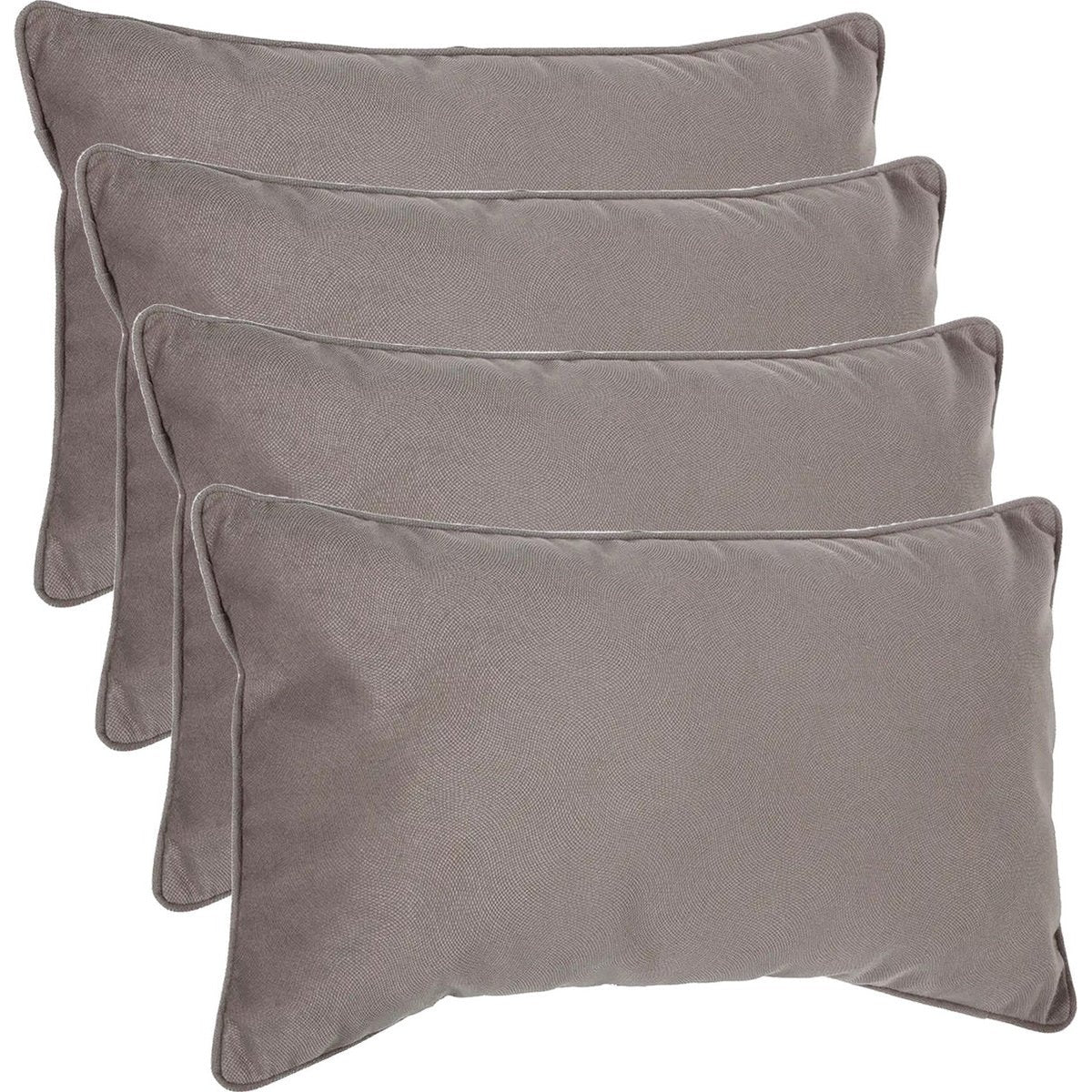 Atmosphera Bank/sierkussens Sophia - 4x stuks - 30 x 50 cm - polyester met rits