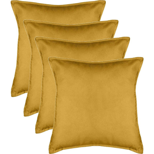 Atmosphera Bank/sierkussens Sophia - 4x stuks - 55 x 55 cm - polyester met rits