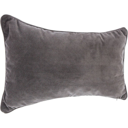 Atmosphera Bank/sierkussens huiskamer Sophia - 30 x 50 cm - Donkergrijs - polyester - met rits