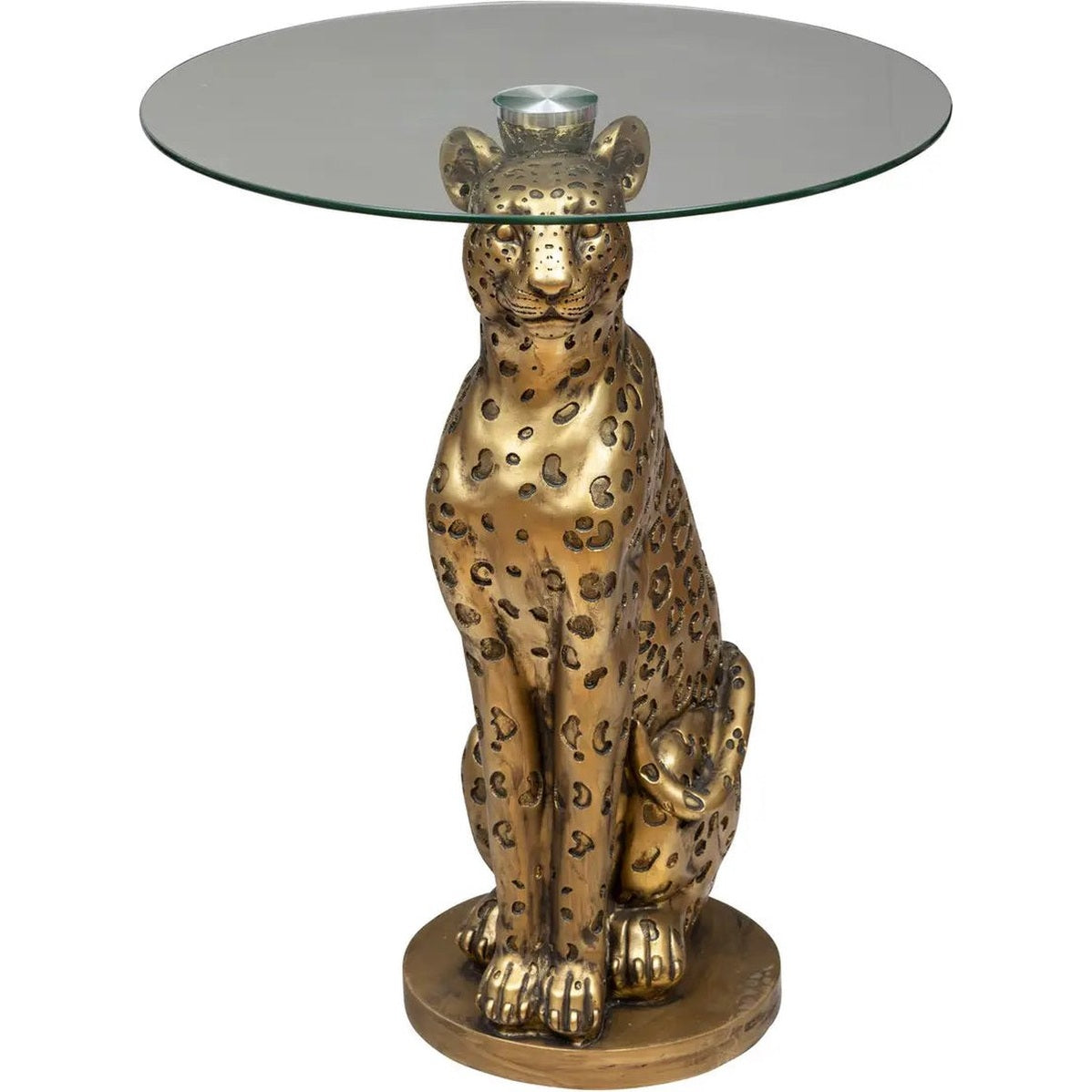 Atmosphera Bijzettafel Luipaard Ø40xH52cm