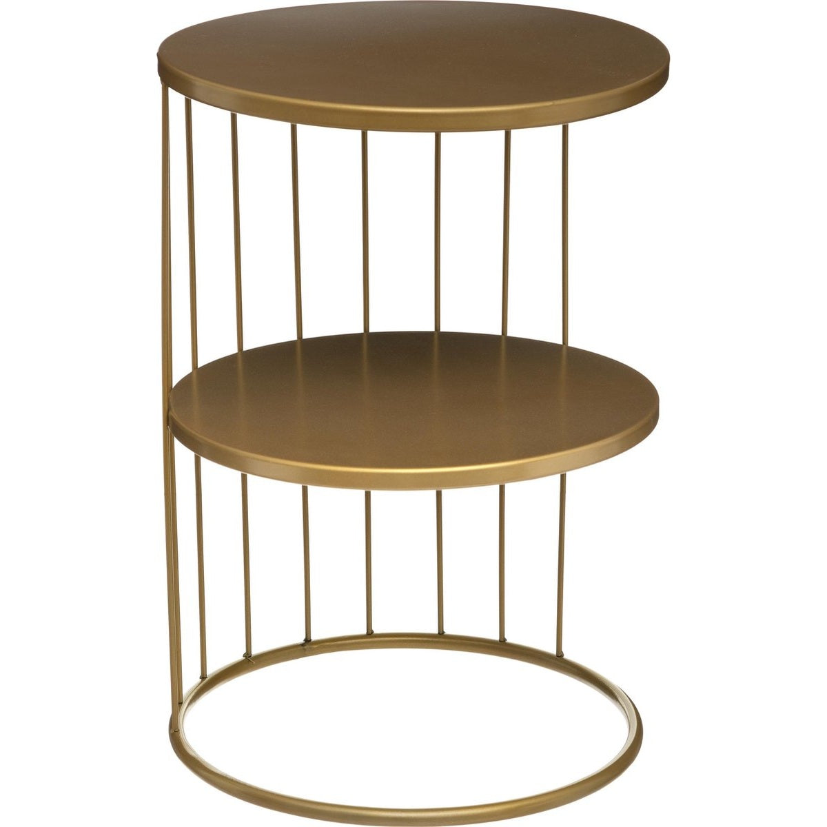 Atmosphera Bijzettafel/Salontafel Kobu - goud - metaal - rond - salontafels industrieel