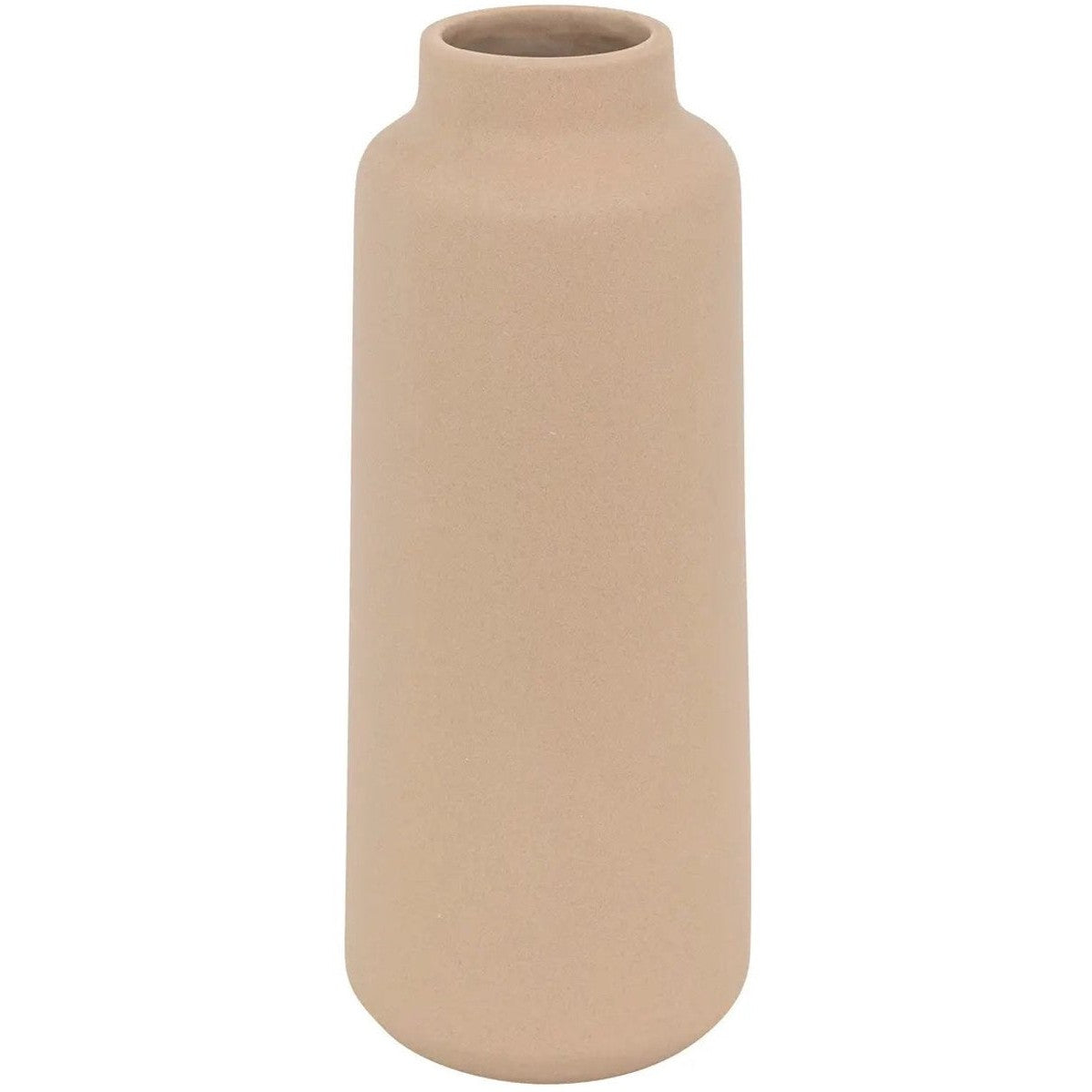 Atmosphera Bloemenvaas Emporor - mat lichtroze - keramiek - D12 x H30 cm - stelen en boeketten