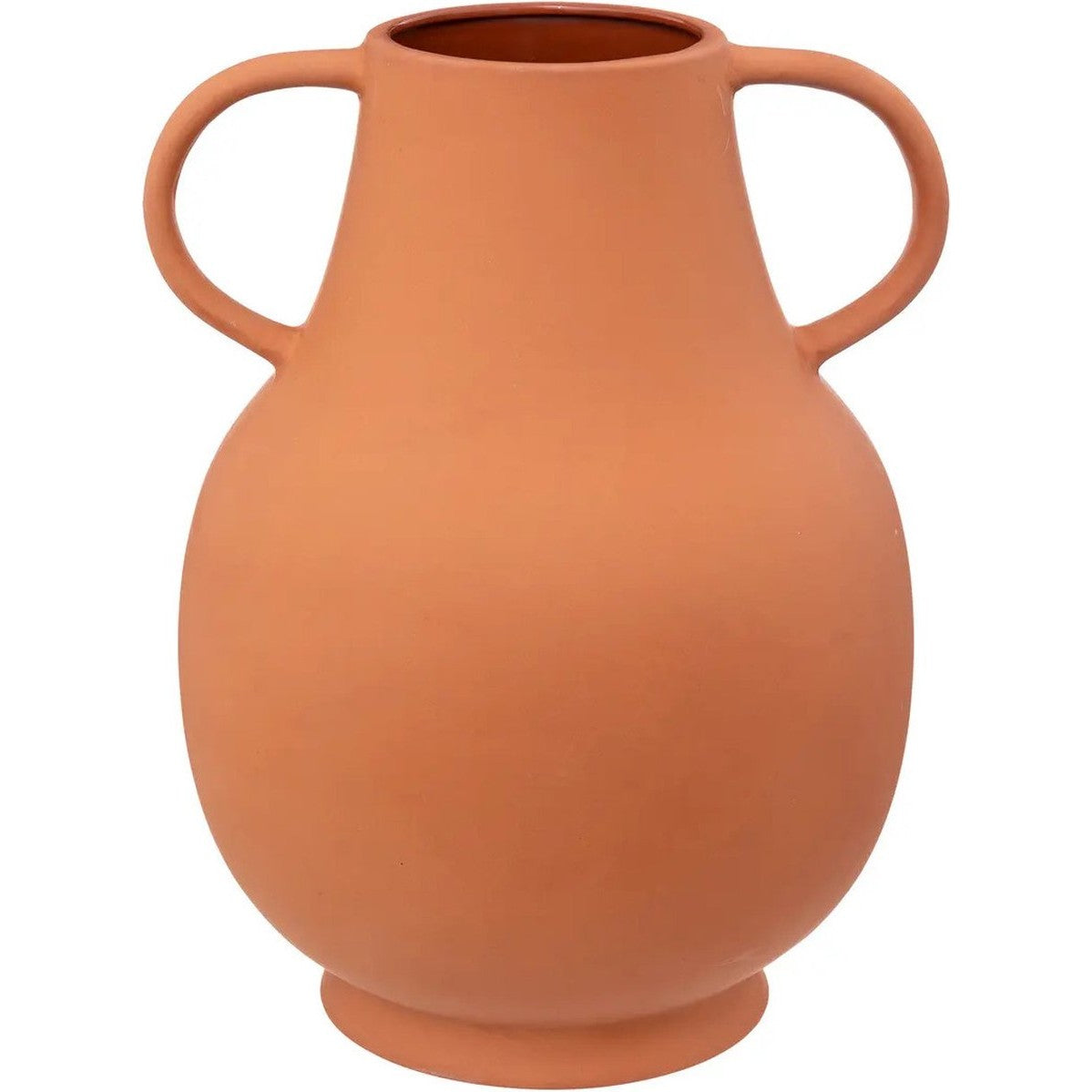 Atmosphera Bloemenvaas Lisboa - steenrood - terracotta - 23 x 33 cm - kruik vaas - Mediterrane sfeer