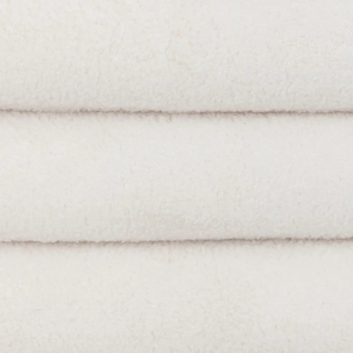 Atmosphera Bouclé opbergpoef - 59x45x40cm - Wit