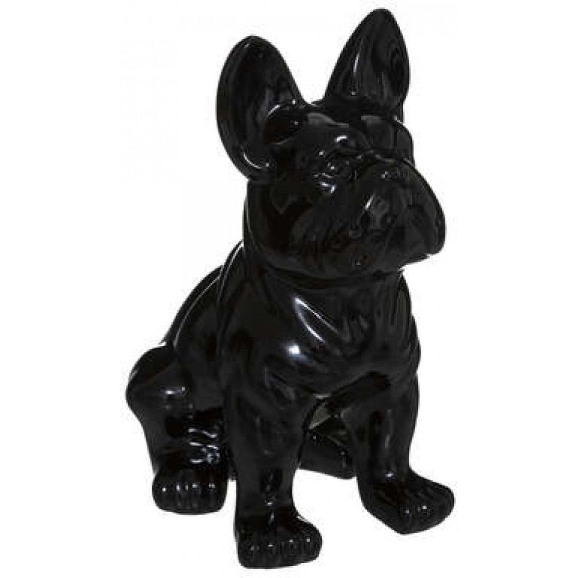 Atmosphera Bulldog beeld - Zwart- Decoratie - Sierbeeld - H22 cm