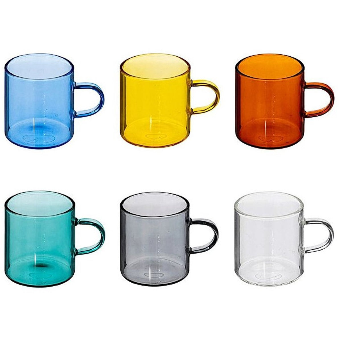 Atmosphera - Doos van 6 kopjes - Mia - Gekleurd - 10cl