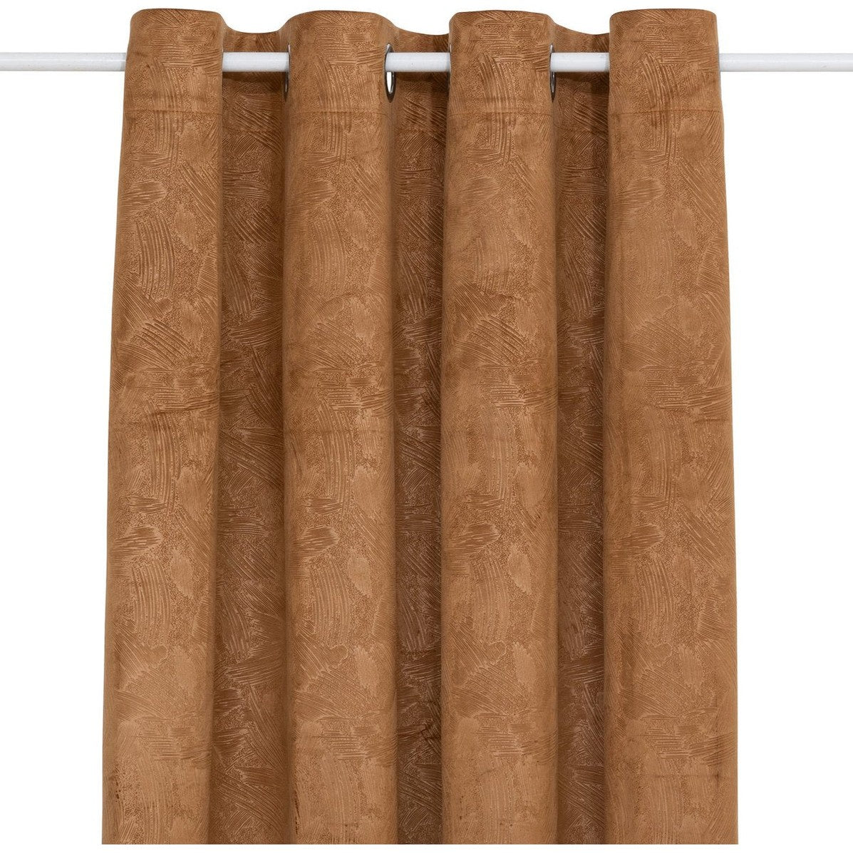 Atmosphera Fujo Fluwelen Verduisteringsgordijn 135x260cm - Gordijnen kant en klaar met haakjes ringen - Kaneel