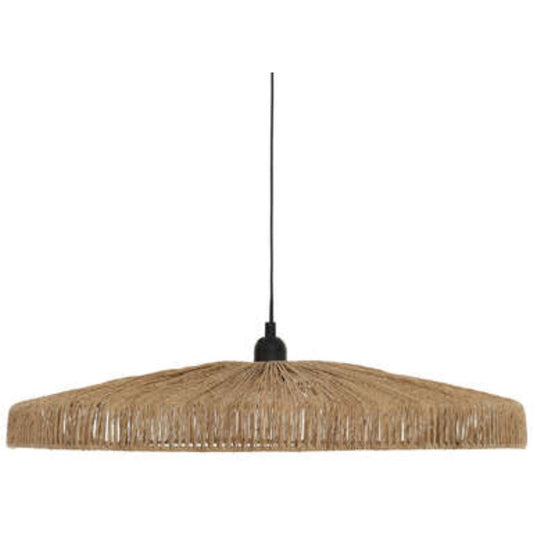 Atmosphera Hanglamp Bellamy jute - E27, niet inbegrepen - Ø58xH10cm - Bruin