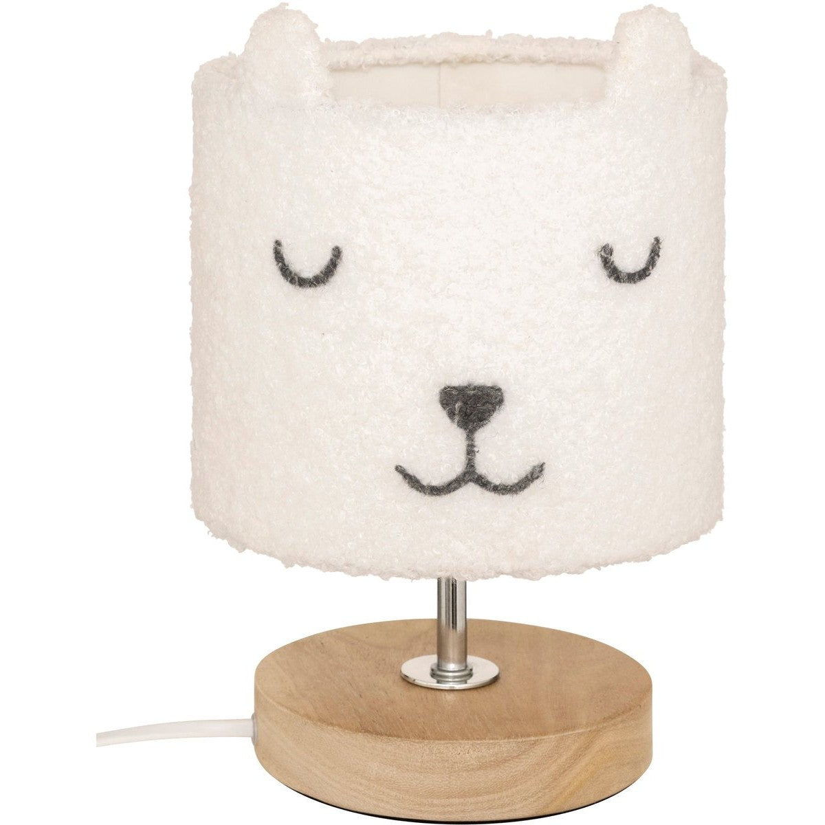 Atmosphera Kids Boulcé Nachtlamp Beer - Ø15x22cm - E14 - Wit - MODESTNOVA