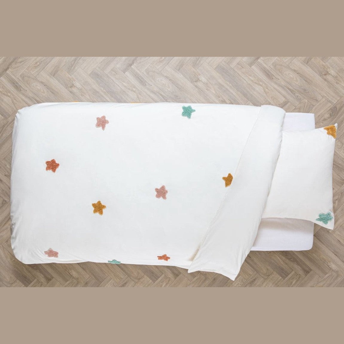 Atmosphera Kids Dekbedovertrek set met 1 kussensloop 140x200cm/65x65cm Ster