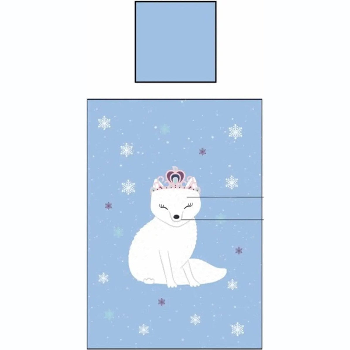 Atmosphera Kids Dekbedovertrek set met 1 kussensloop 140x200cm/65x65cm Winter