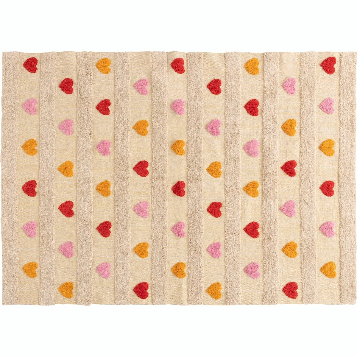 Atmosphera Kids Vloerkleed Hartjes - 120x170cm - Multi