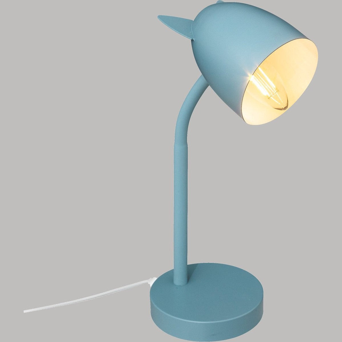 Atmosphera Kinderkamer bureaulamp - met oortjes - blauw - metaal - 18 x 12,5 x 31 cm - tafellamp
