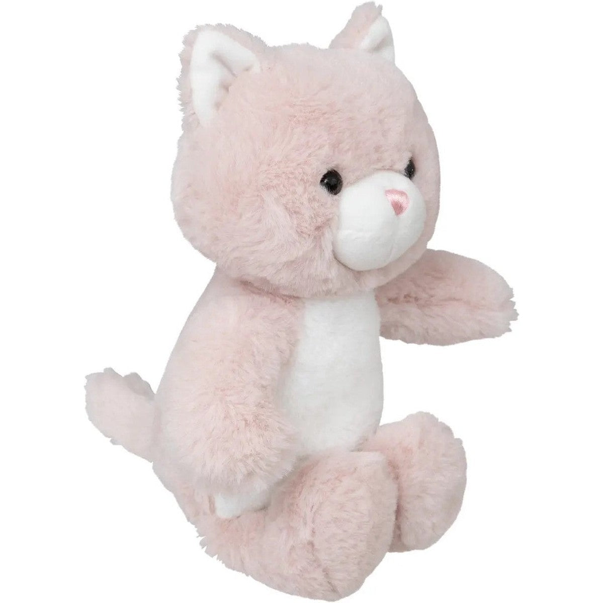 Atmosphera Knuffeldier Kat/poes Kitty - zachte pluche stof - katten knuffels - roze - 28 cm