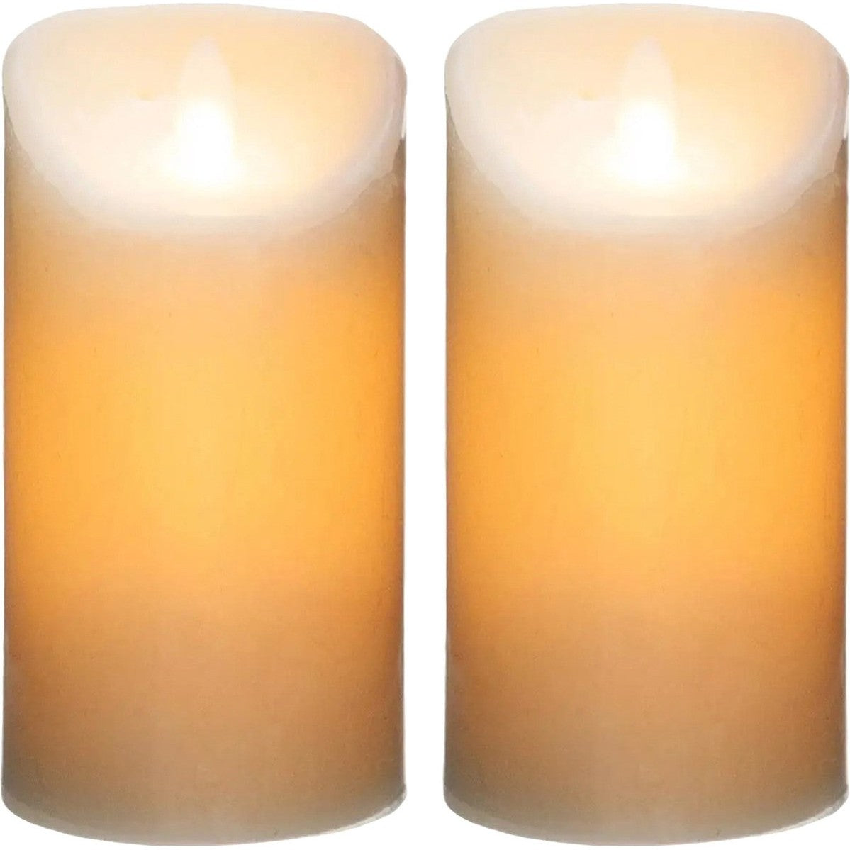 Atmosphera Led stompkaarsen - 2x stuks - Warm licht - Wit