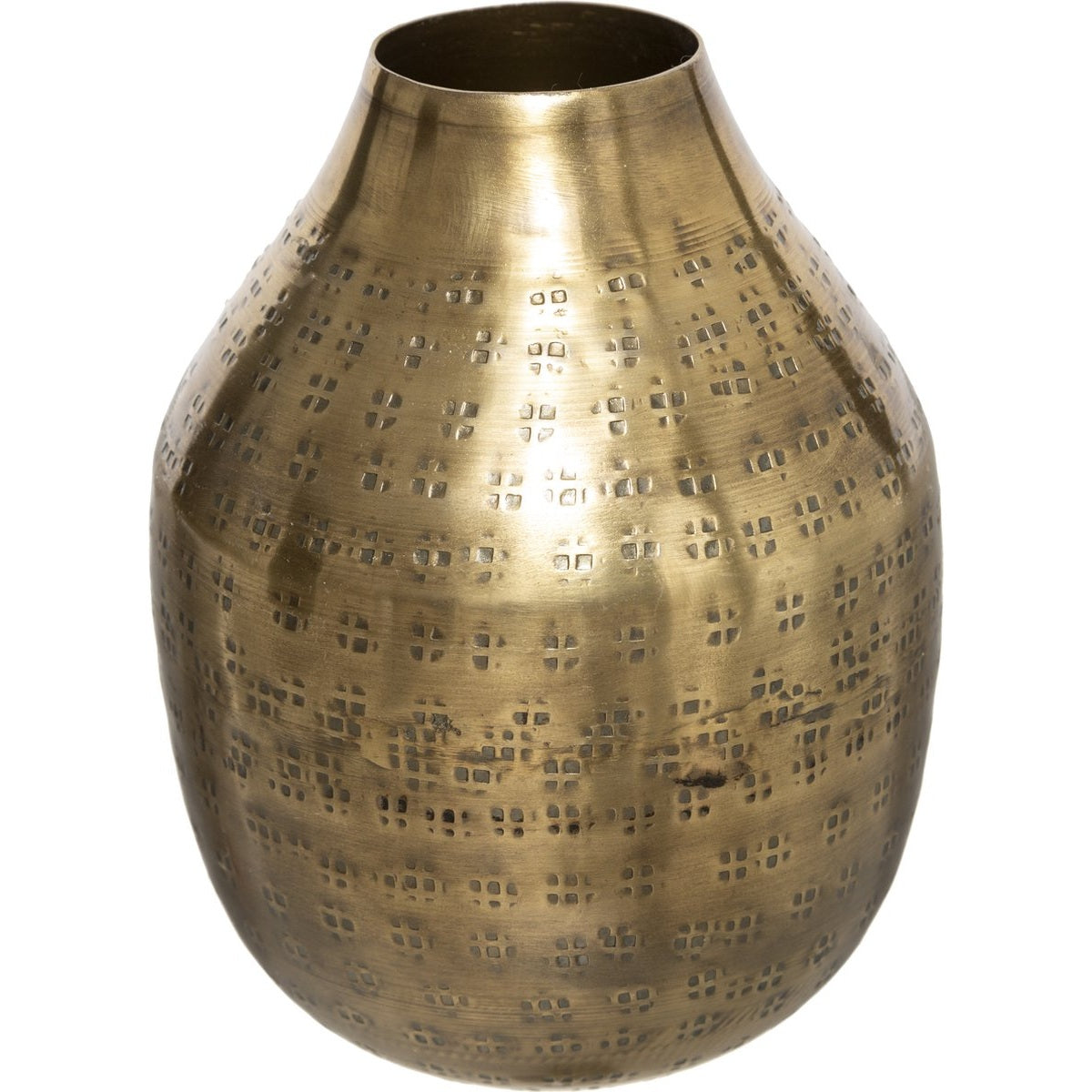 Atmosphera Metalen vaas - Goudkleurig - H14 cm - Dia 10 cm