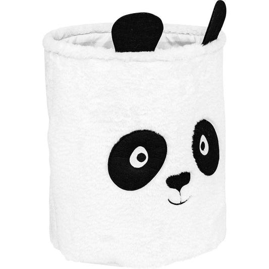 Atmosphera Panda Opvouwbare Mand - Opberger - Ø35xH40cm - Zwart/Wit