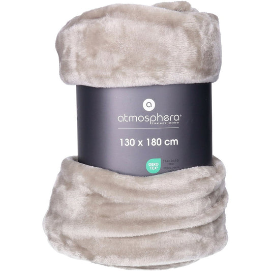 Atmosphera - Plaid - Flanel - Beige - 130 x 180 cm
