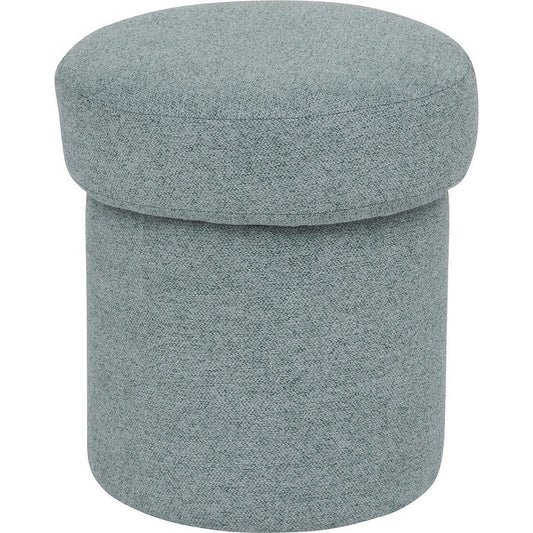 Atmosphera Poef Kita Ø37xH40cm - Nylon/Viscose - Celadongroen