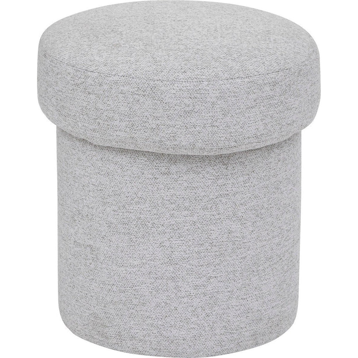 Atmosphera Poef Kita Ø37xH40cm - Nylon/Viscose - Grijs