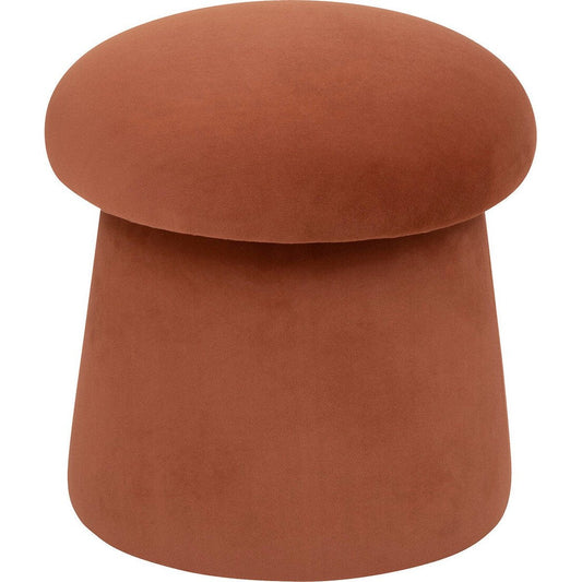 Atmosphera Poef Noa velvet Ø37xH40cm - Amber