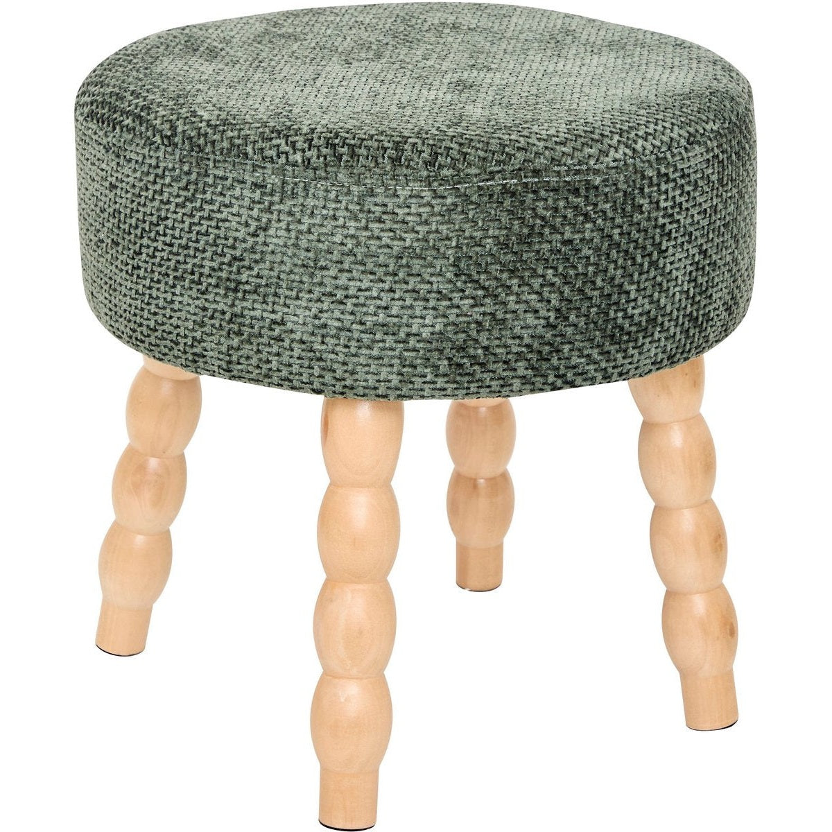 Atmosphera Spolo Velvet Poef - Ø38xH39cm - Groen