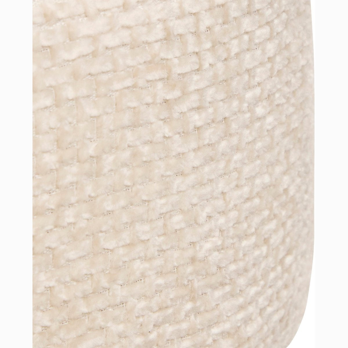 Atmosphera Spolo Velvet Poef - Ø38xH39cm - Wit