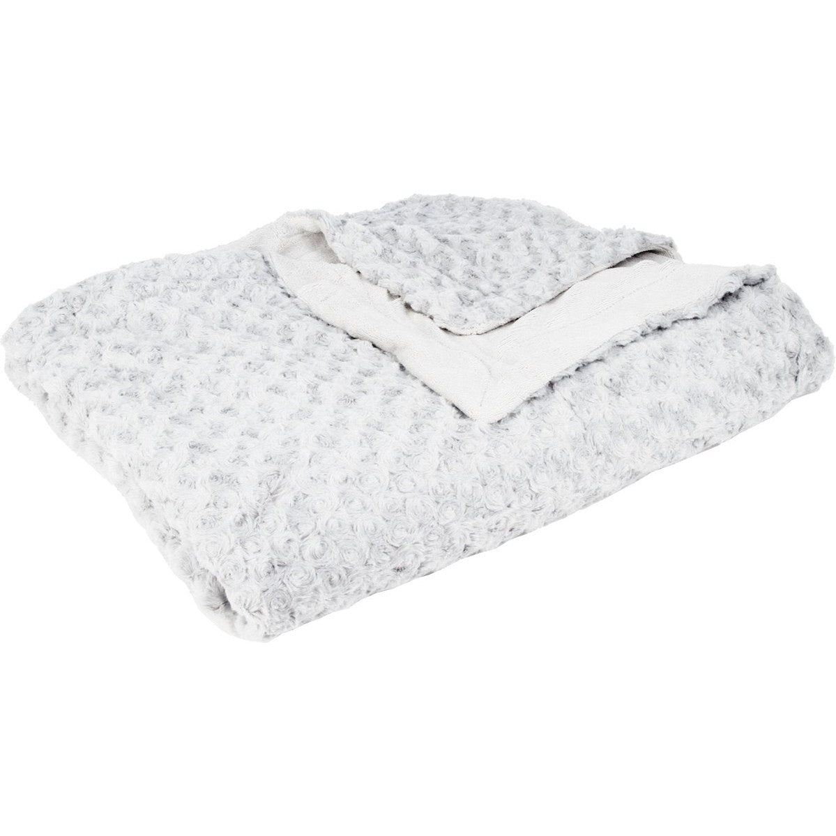 Atmosphera Sprei/deken/plaid - zilvergrijs - polyester - 230 x 180 cm - geknoopt motief